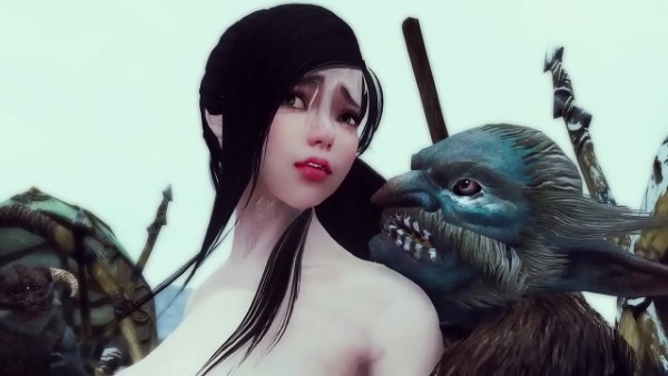 การ์ตูนโป๊ Skyrim Monster ถวายนมสวยให้คิงส์เอเลี่ยน
